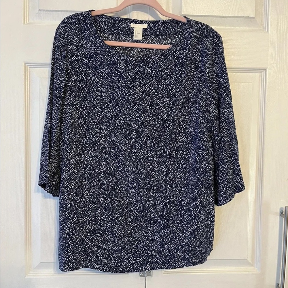 HM 3/4 sleeve Tunic Blouse Size 8 M/L